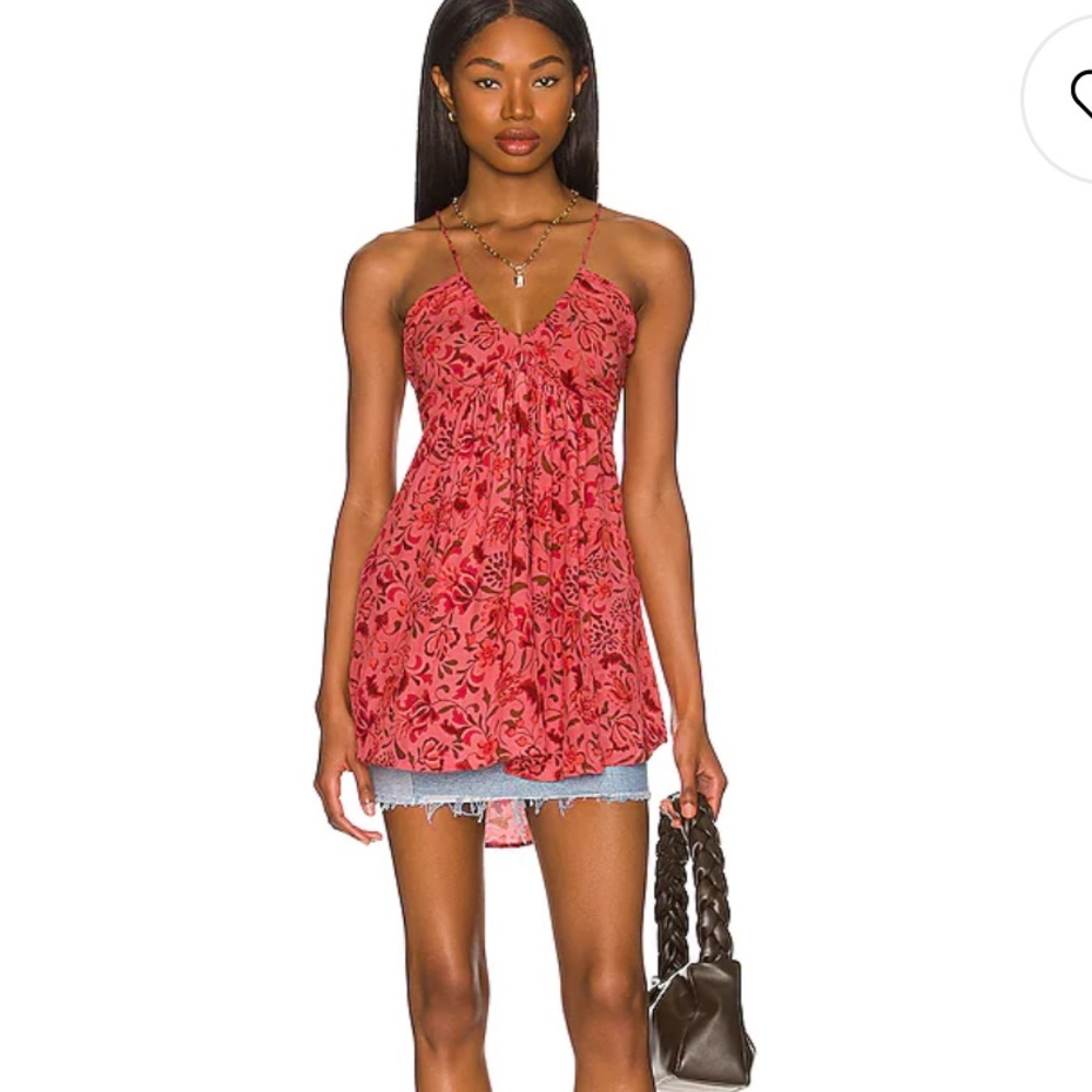 Free people pixie printed tunic in light combo